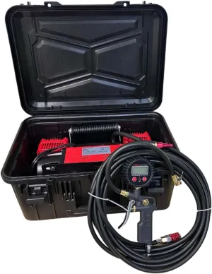Thor's Lightning Air Systems AirVault2 Portable 12v True Dual Air Compressor 10.6 CFM Digital Pressure Gauge, Single-Tire Inflator/Deflator Air Gun, Lockable HardCase and Compressor Bracket Inside