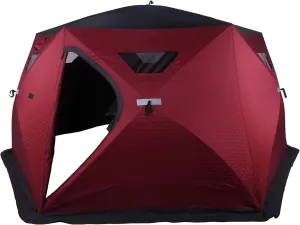 THUNDERBAY Ice Cube Series Pop-Up Hub-Style Ice Fishing Shelter, 68-112 Square Feet of Fishable Area, Portable 6-8 Person Ice Shanty