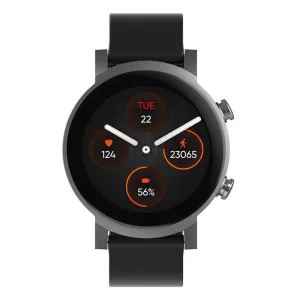 TicWatch E3 1.3”, Smart watch, GPS (satellite), 2.5D glass, Touchscreen, Heart rate monitor, Activity monitoring 24/7, Waterproof, Bluetooth, Wi-Fi, Panther Black