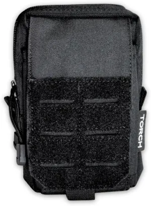 Torch Molle Admin Pouch EDC Waist Pack Phone Holder Tactical Tool Holster Gadget Organizer Utility Pocket (Black)