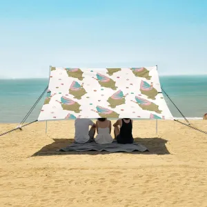 Traditional Taiyaki Fish Ice Cream Beach Camping Tent Sun Shelter for Whole Family, Beach Shade Canopy with UPF50  UV Protection,Easy Set Up and Carry,Outdoor Shade for Trips, Fishing, Backyard
