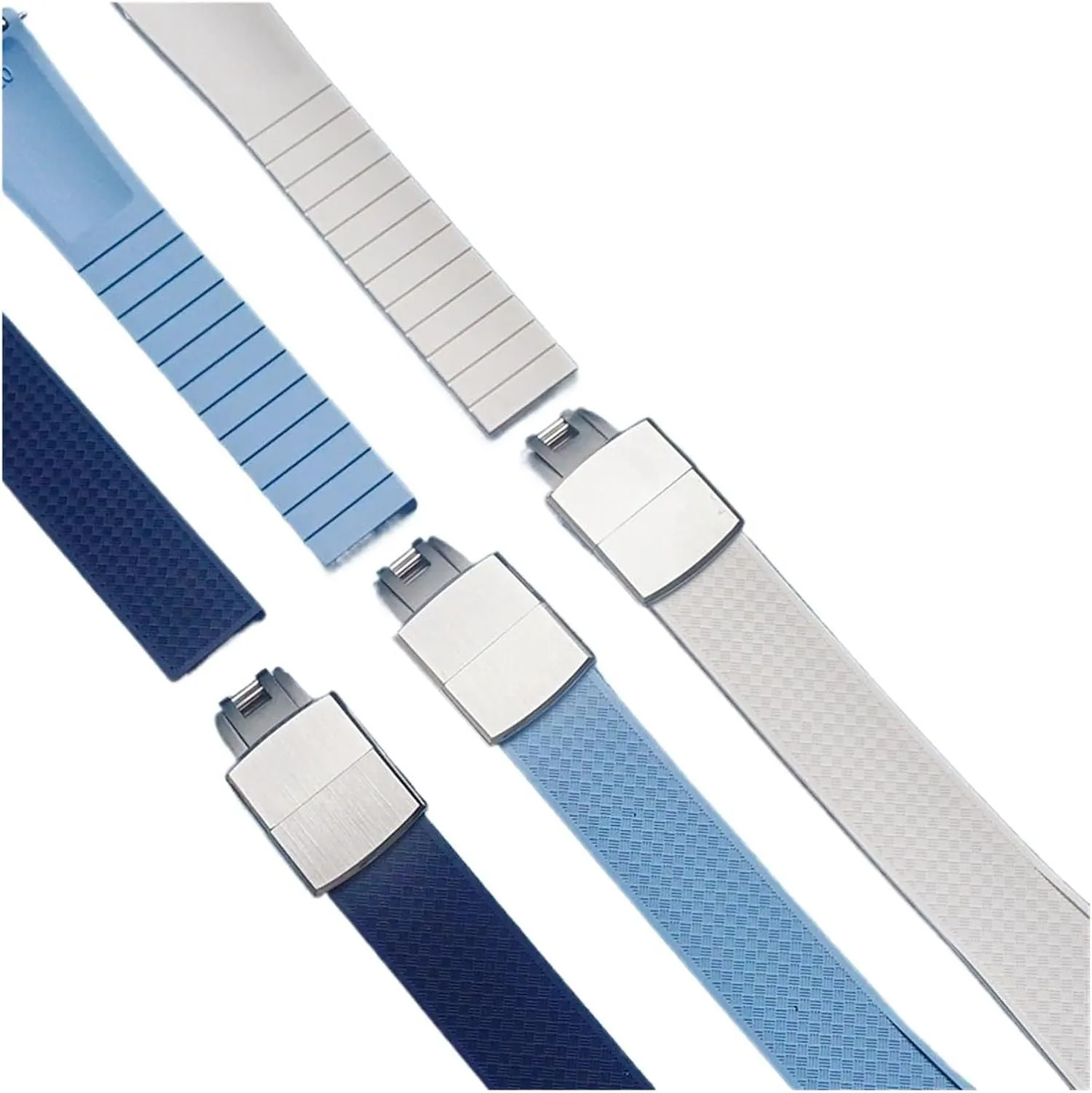 Tropical Pattern Fluororubber Strap 20mm22mm Strap With Quick Release Butterfly Clasp, Suitable For Most Watches