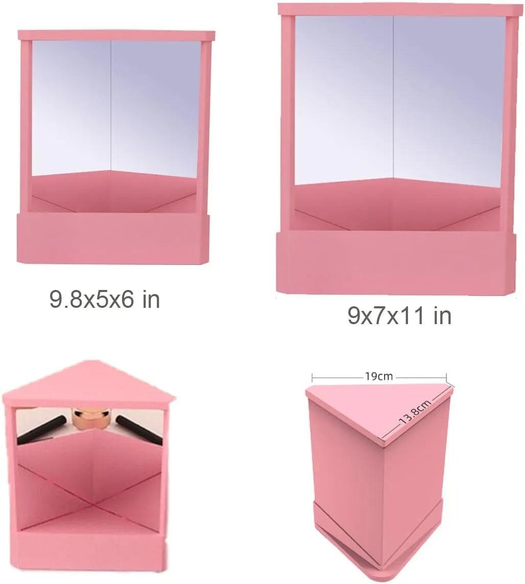 True Mirror Non Reverse, Sleek True Mirror Non Reversing for Authentic Self-Image, True Non Reversing Mirror for Makeup, True Non Reversing Mirror Gift for Women and Girls.(White,9.8x5x6 in)