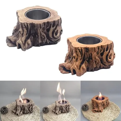 UJEAVETTE® Tabletop Fire Pit Teapot Warmer Warm Flame Bow for Camping Kitchens Balconies A