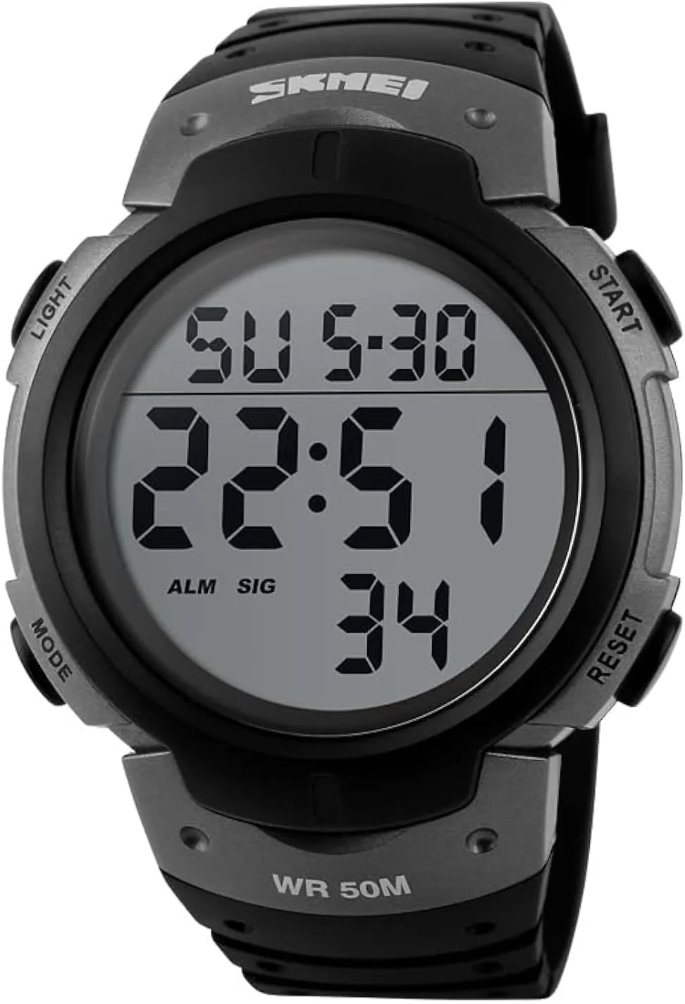 Unisex Digital Watch with Luminous Display– Sport Watches for Men and Women – Multiple Functions and Comfortable Design – 50m Waterproof Watch