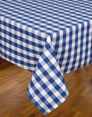 Urban Villa Tablecloth Buffalo Check Table Cloth Tabletop Cover Kitchen Dining Tablecloth 100% Cotton Great Parties Wedding Holiday Dinner Blue/White Rectangle 60X102 Inches 8-10 Seats Table Cloth
