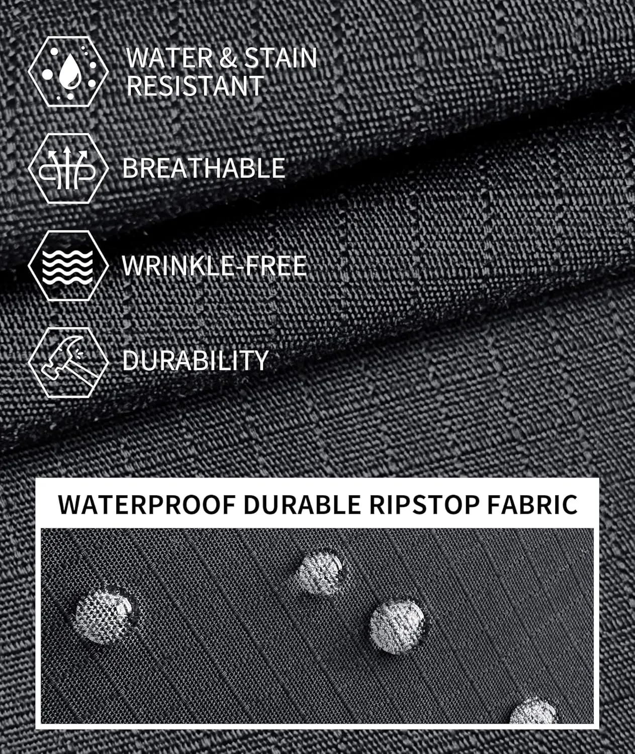 URBEST Men's Ripstop Tactical Pants, Water Resistant Cargo Pants, Outdoor Lightweight Hiking Work Pants