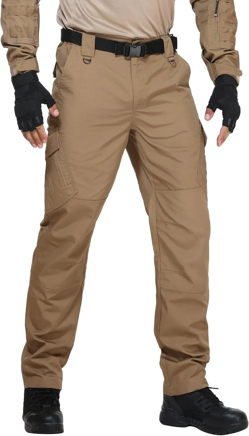 URBEST Men's Ripstop Tactical Pants, Water Resistant Cargo Pants, Outdoor Lightweight Hiking Work Pants