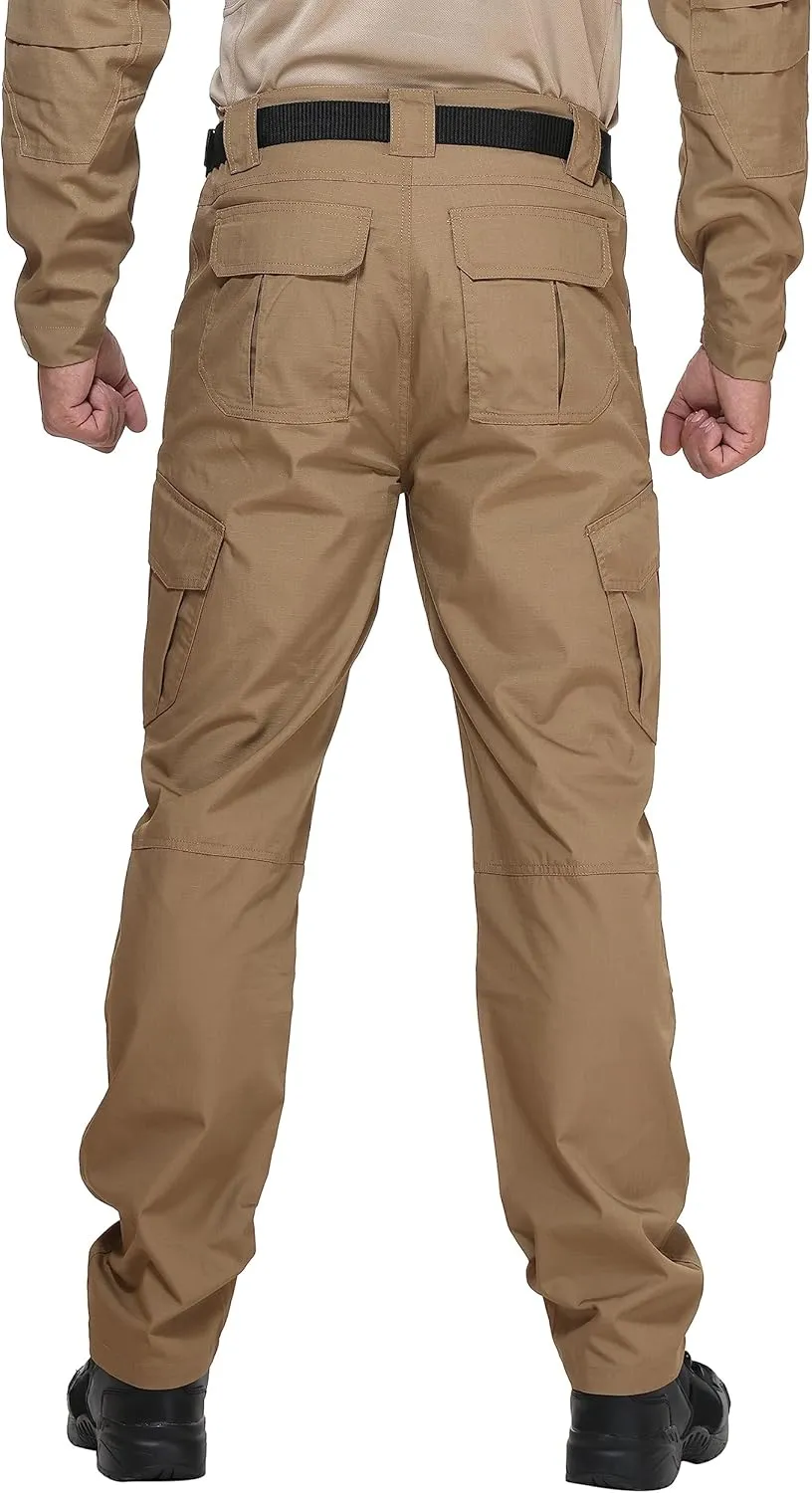 URBEST Men's Ripstop Tactical Pants, Water Resistant Cargo Pants, Outdoor Lightweight Hiking Work Pants
