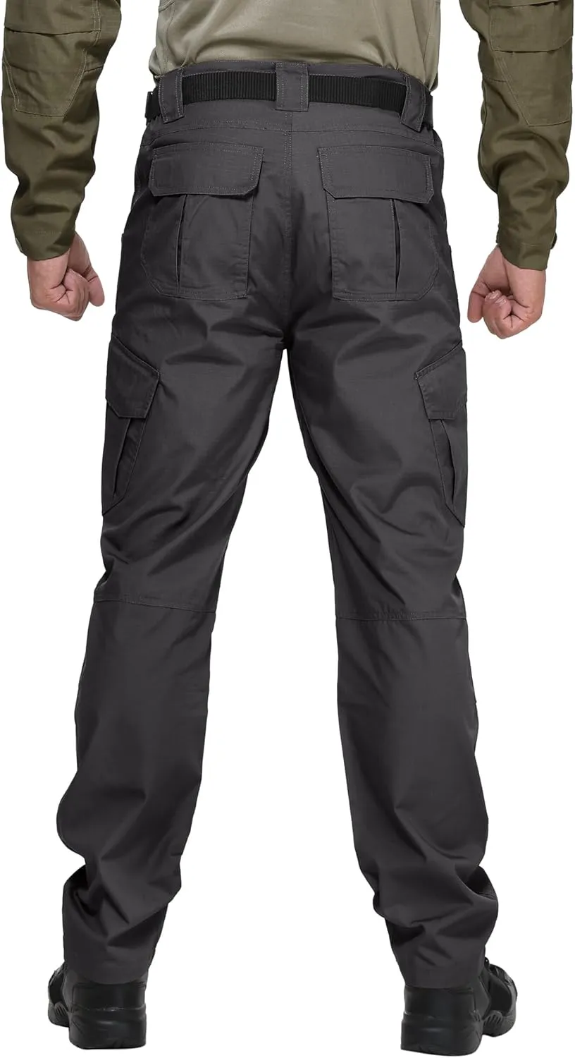 URBEST Men's Ripstop Tactical Pants, Water Resistant Cargo Pants, Outdoor Lightweight Hiking Work Pants