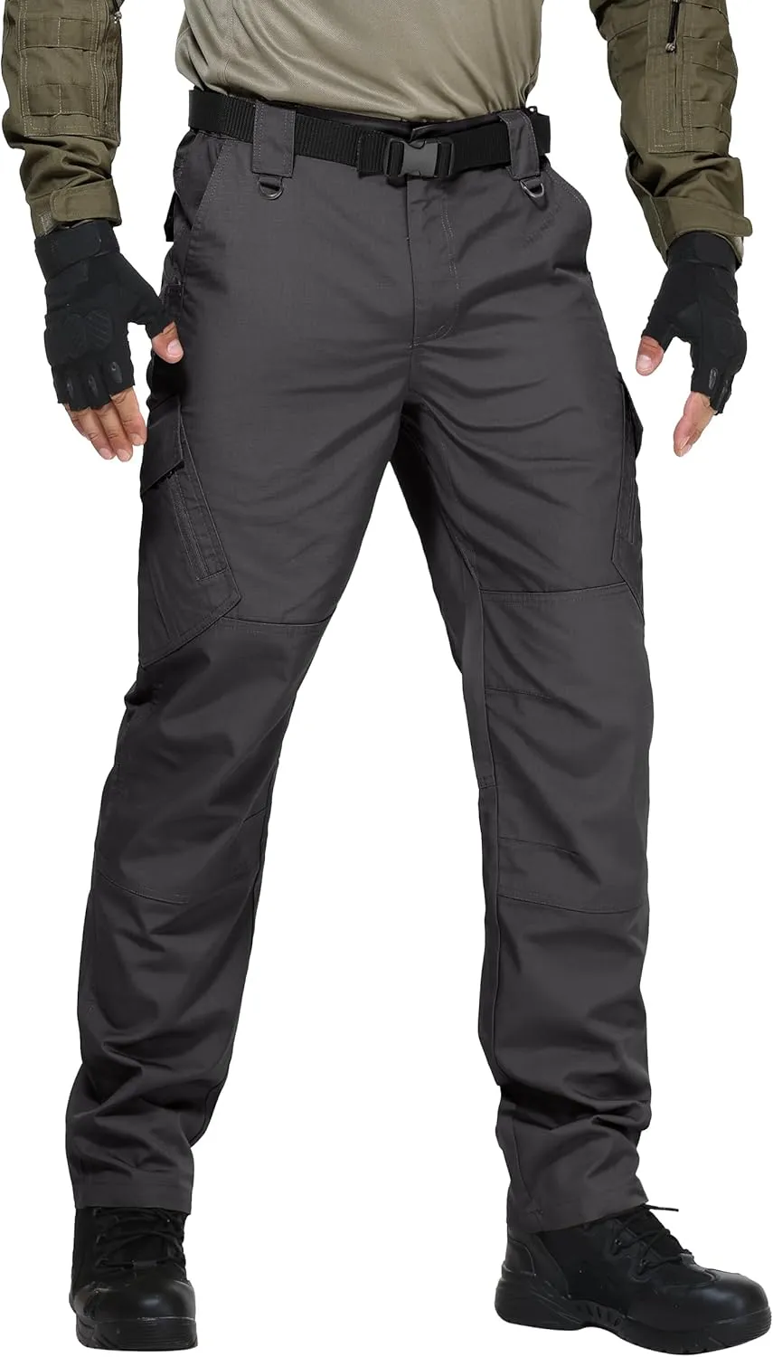URBEST Men's Ripstop Tactical Pants, Water Resistant Cargo Pants, Outdoor Lightweight Hiking Work Pants