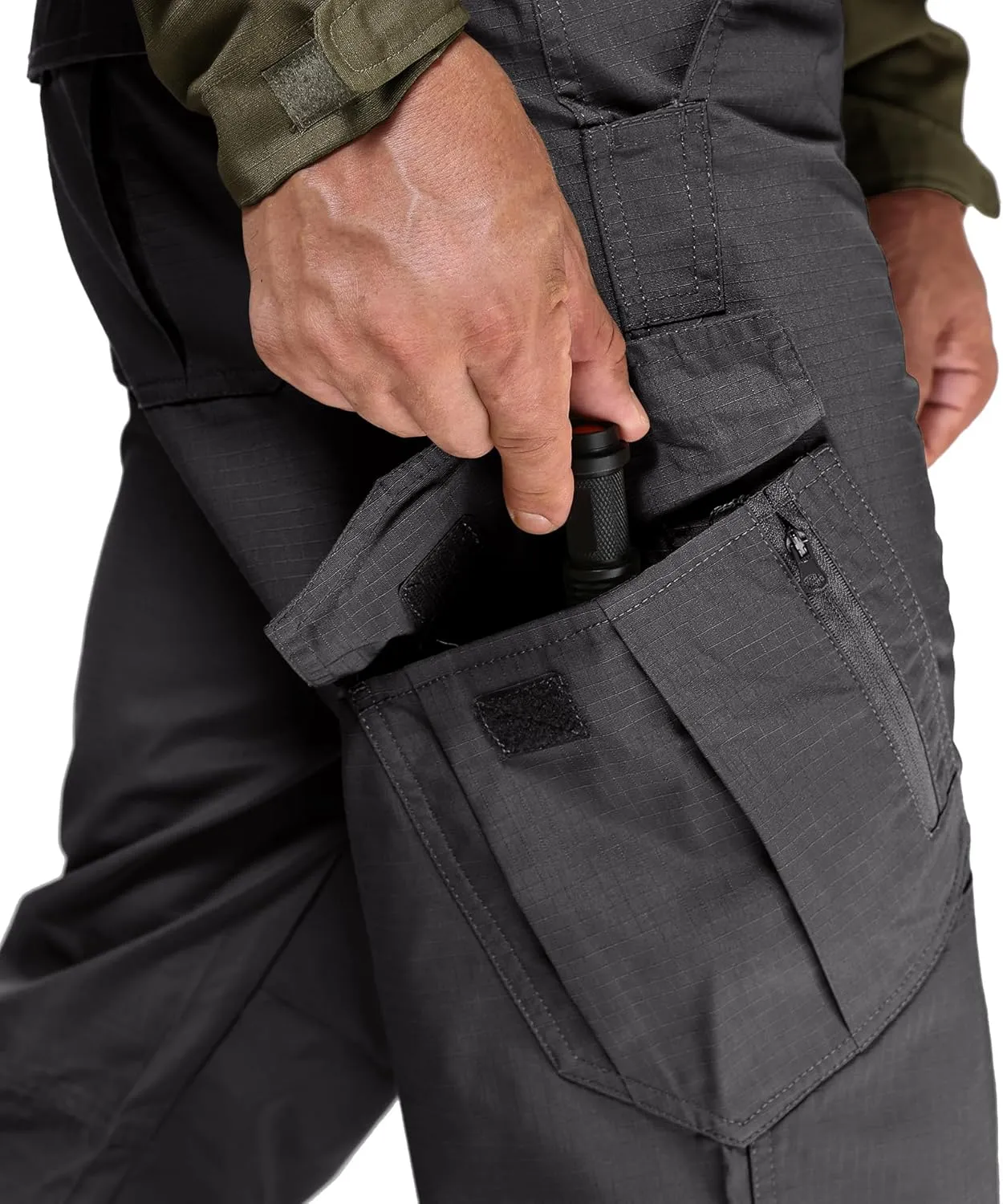 URBEST Men's Ripstop Tactical Pants, Water Resistant Cargo Pants, Outdoor Lightweight Hiking Work Pants