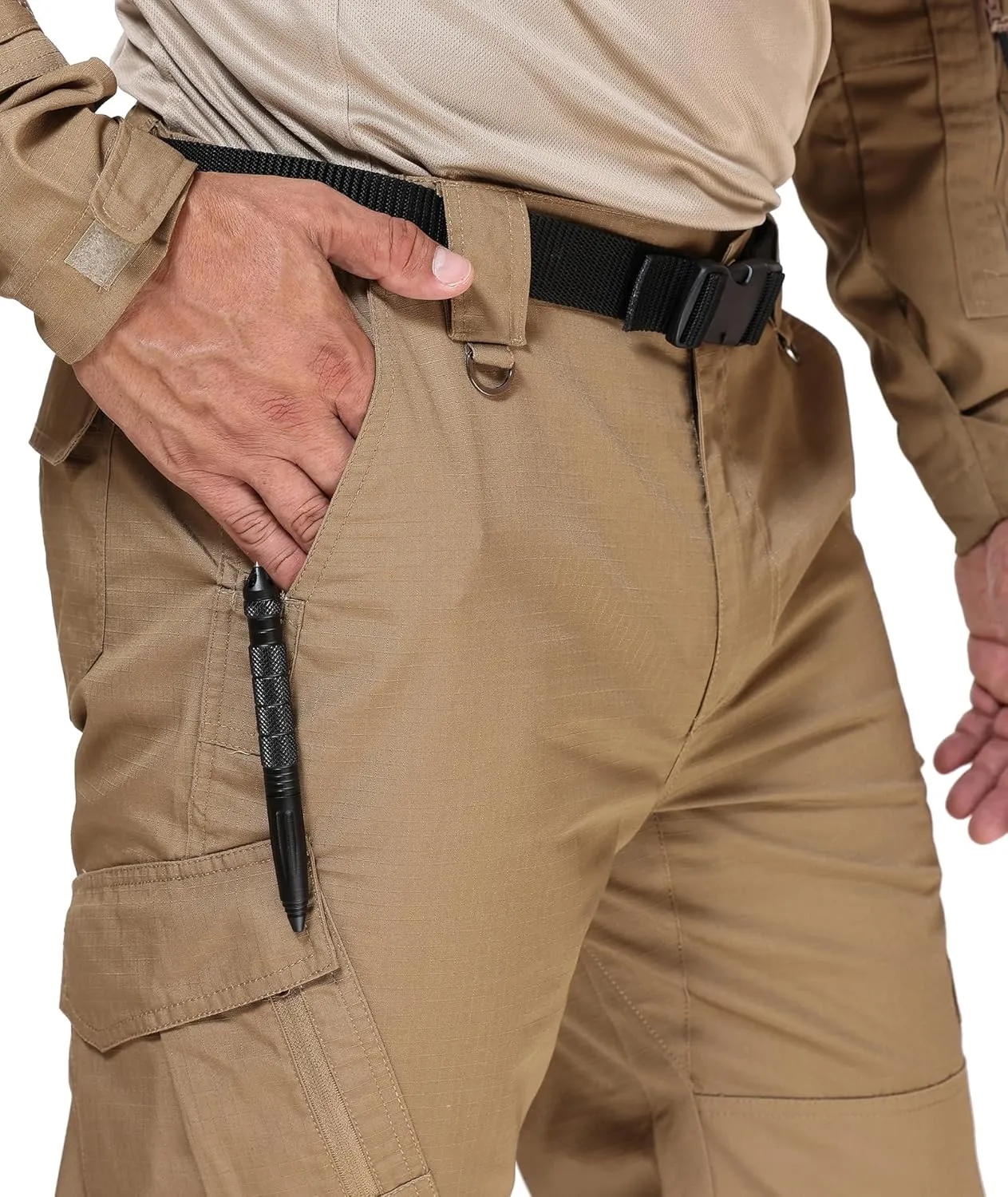 URBEST Men's Ripstop Tactical Pants, Water Resistant Cargo Pants, Outdoor Lightweight Hiking Work Pants