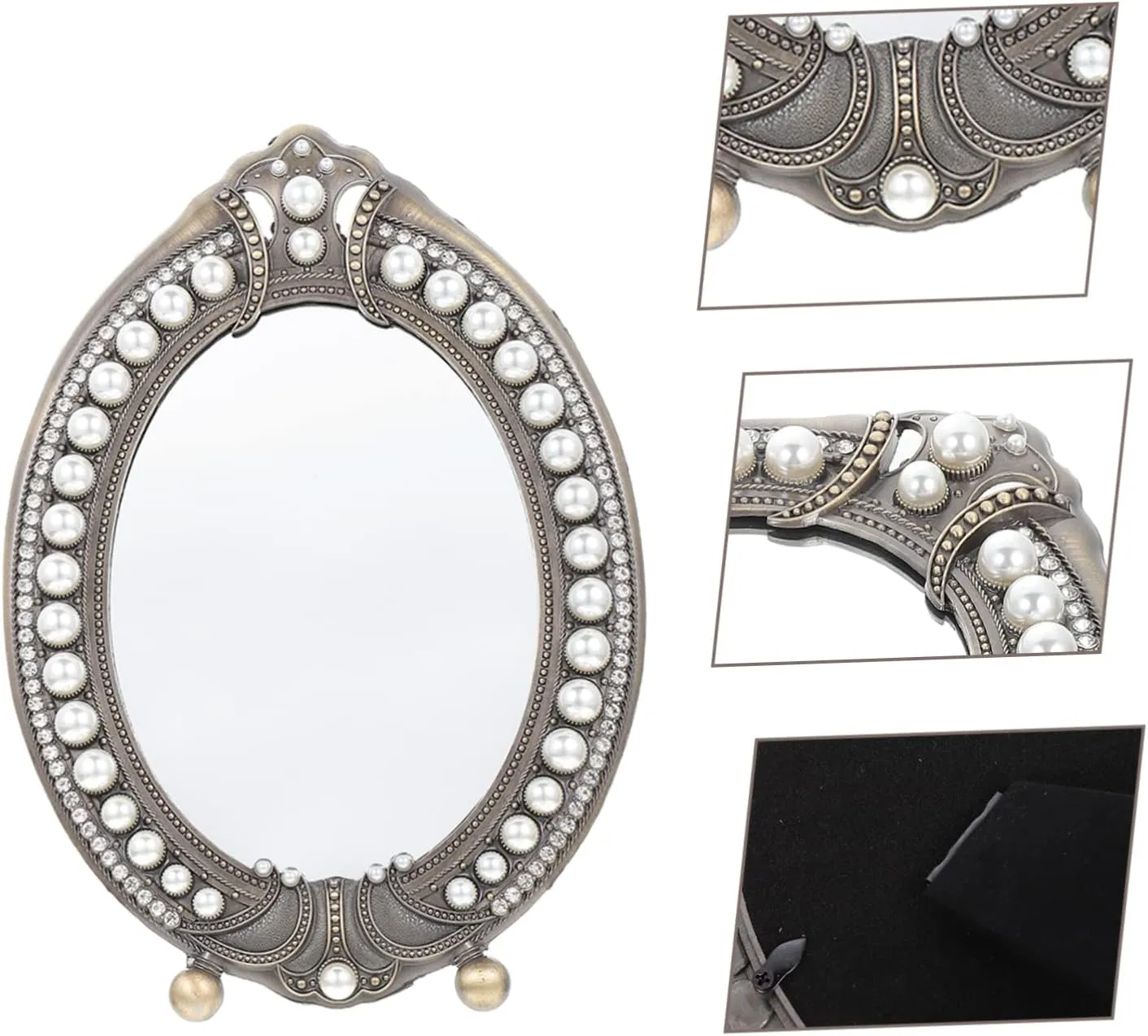 Vanity Mirror Makeup Mirror Heart Mirror Kawaii Room Decor Square Desk Cosmetic Mirror for Women Girls Cosmeti