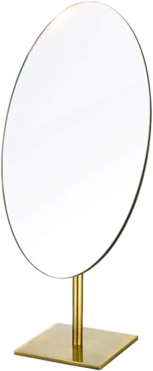 Vanity Mirror Nordic Style Retro Metal Makeup Mirror Beauty Makeup Portable Round Decorative Mirror Desktop Dressing Mirror Desk Mirror Mirror, Brass
