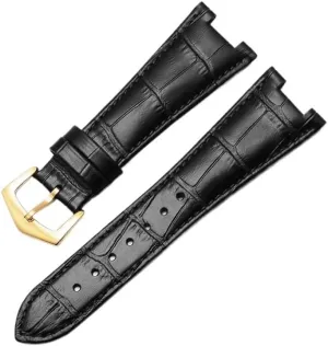 VELORE Genuine Leather Watch Strap For Patek Philippe 5711 5712G Waterproof Sweat-Proof Concave Folding Buckle Watchband 25mm Wristband