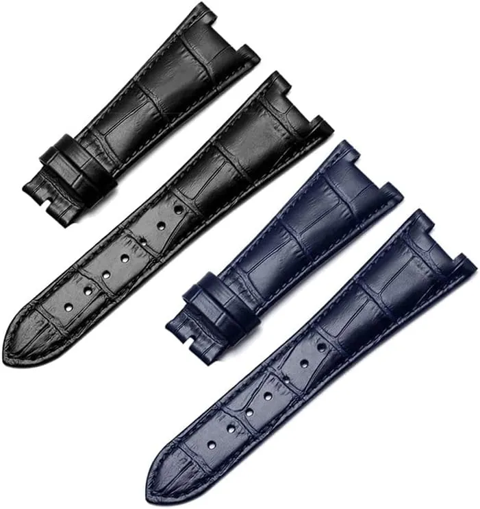 VELORE Genuine Leather Watch Strap For Patek Philippe 5711 5712G Waterproof Sweat-Proof Concave Folding Buckle Watchband 25mm Wristband