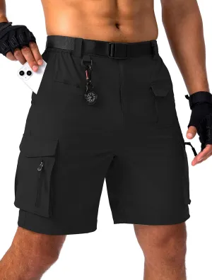 Viodia Men's Hiking Cargo Shorts Stretch Tactical Shorts for Men with 8 Pockets Quick Dry Lightweight Shorts for Work Fishing