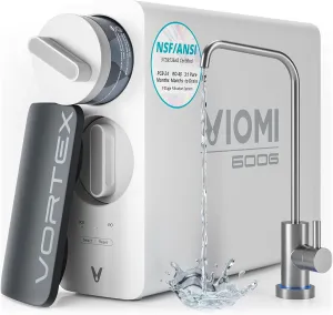 VIOMI® 4-Years RO Water Filtration System, 9 Stage Reverse Osmosis Water Filter, 600GPD, NSF/ANSI 372&53&42 Certified, 3:1 Tankless Reverse Osmosis System Under Sink with Faucet,TDS PFOS&PFOA Reduce