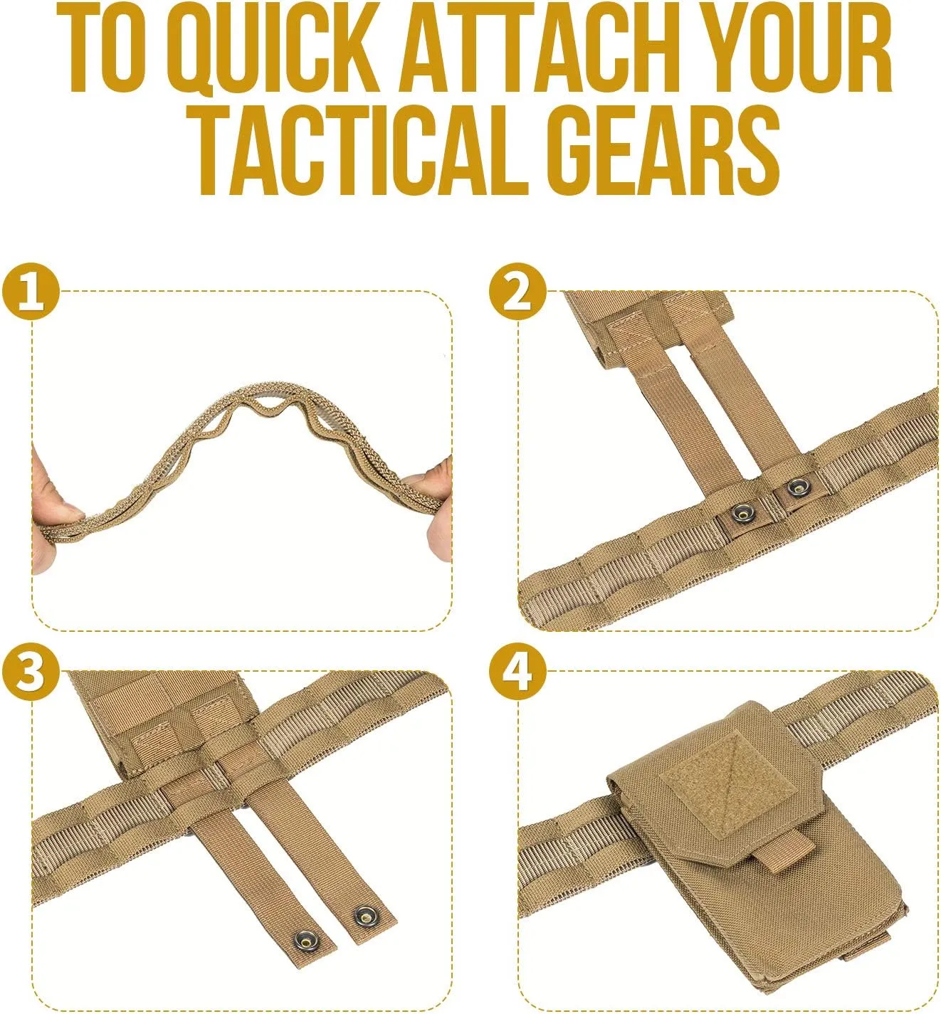 VISMIX Tactical Belt, Quick Release 1.75" MOLLE Battle Belt with Inner Belt and Anti-Slip Pad- Heavy Duty Battle Belts