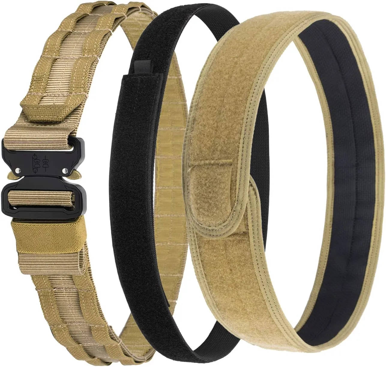 VISMIX Tactical Belt, Quick Release 1.75" MOLLE Battle Belt with Inner Belt and Anti-Slip Pad- Heavy Duty Battle Belts