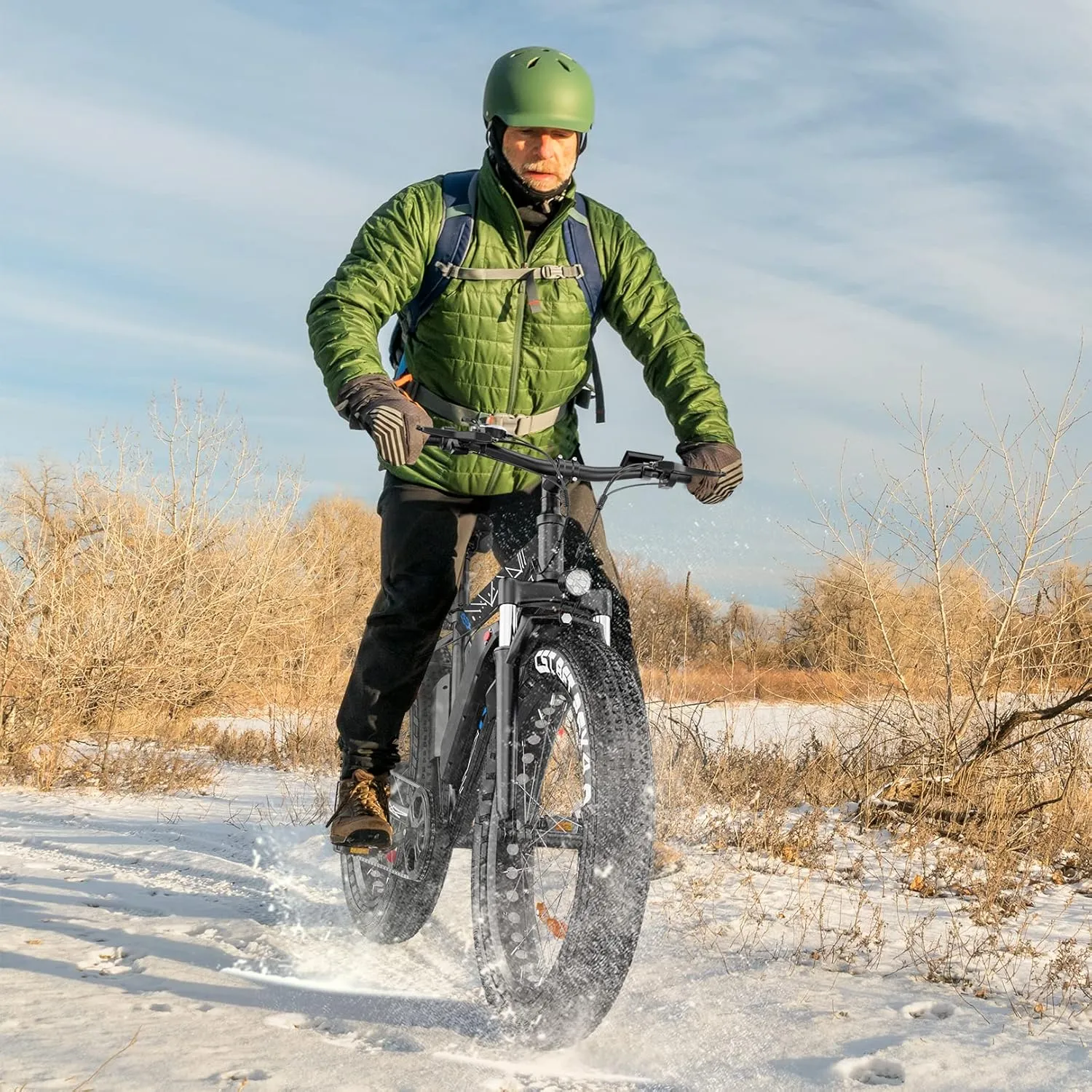 Vivi Electric Bike 26" x 4.0 Fat Tire Electric Bicycle, Peak 1000W Electric Mountain Bike, 25MPH Ebikes for Adults with 48V 13AH Removable Lithium-Ion Battery, Up to 60 Miles,UL 2849 Certified