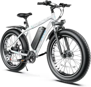 Vivi Electric Bike 26" x 4.0 Fat Tire Electric Bicycle, Peak 1000W Electric Mountain Bike, 25MPH Ebikes for Adults with 48V 13AH Removable Lithium-Ion Battery, Up to 60 Miles,UL 2849 Certified