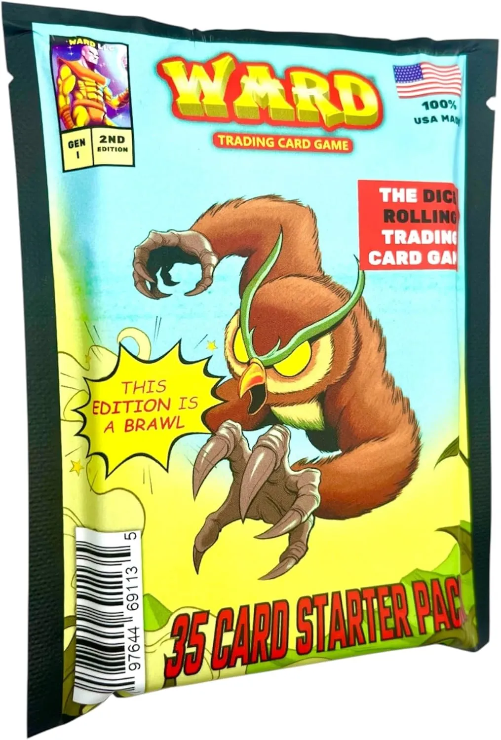 Ward TCG Gen 1 Starter Pack | Dice Rolling Combat | 1990s Comic Book Art | Collectible Trading Card Game | Includes 1 Deck of 35 Cards | Strategic Card Game for Kids & Adults | Perfect for Collectors