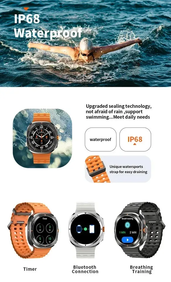 Watch 7 Ultra 47mm Smartwatch AMOLED GPS Bluetooth IP68