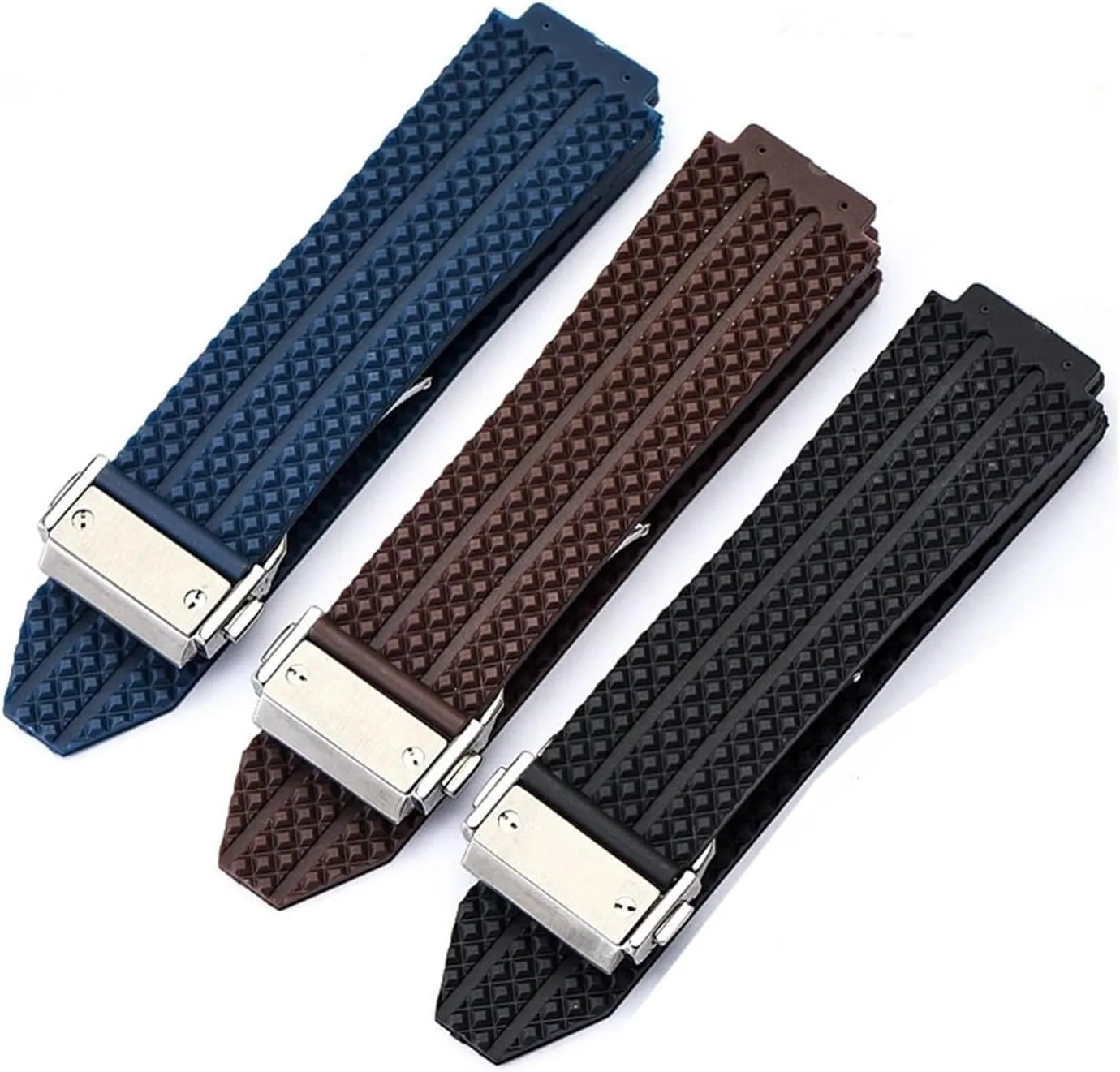 Watch Band Compatible with HUBLOT Big Bang Silicone 24 26mm Waterproof Men Watch Strap Chain Watch Accessories Rubber Watch Bracelet Chain