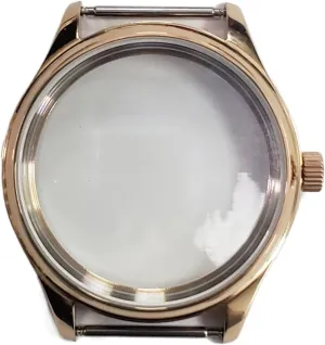 Watch Sapphire Case Glass Real 316L Stainless Steel PVD Rose Gold Manual Winding Movement 316L Stainless Steel Compatible with Bomax Marina 44mm Watch case