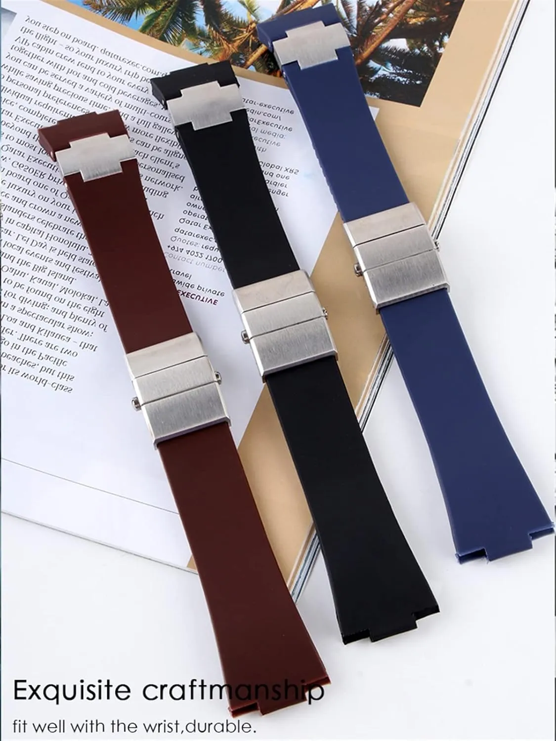 Watchband Bracelet Silicone Watch Band For Ulysse-Nardin MARINE Waterproof Rubber Watchstrap Sports 25 * 12mm Man Watches Sport