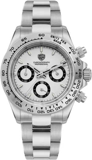 watchdives Quartz Chronograph Watches, WD16500 Men Wristwatch Japan VK63 Movement 39mm Sapphire Crystal Wristwatch 100M Waterproof Sport Watch