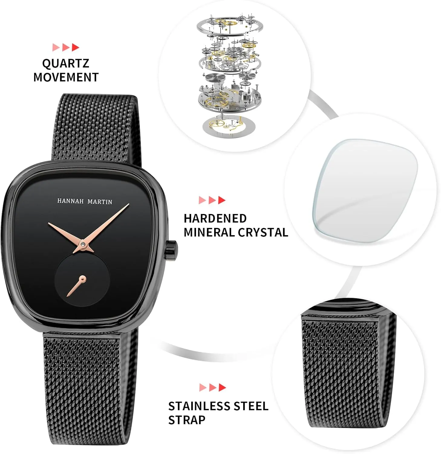 Watches for Women Waterproof Ladies Analog Quartz Wrist Watches Stainless Steel Band Fashion Dainty Female Watch Luxury Bracelet Diamond