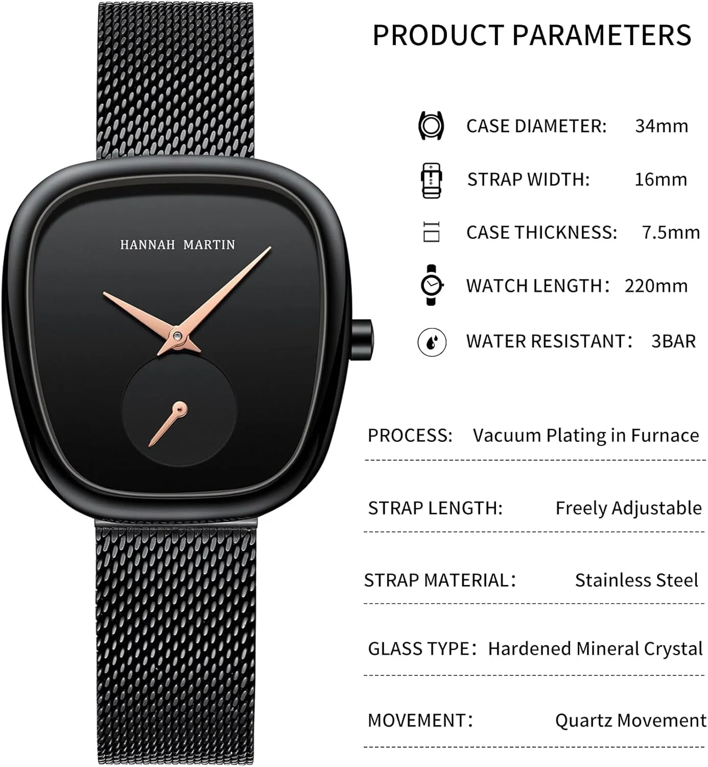 Watches for Women Waterproof Ladies Analog Quartz Wrist Watches Stainless Steel Band Fashion Dainty Female Watch Luxury Bracelet Diamond