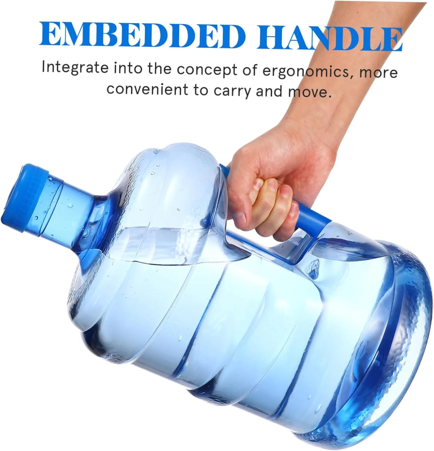 Water Bottle 2 Gallon Portable Water Containers with Handle Large Capacity Water Jug Large Reusable Motivational Jug for Camping Outdoor Sports Travel