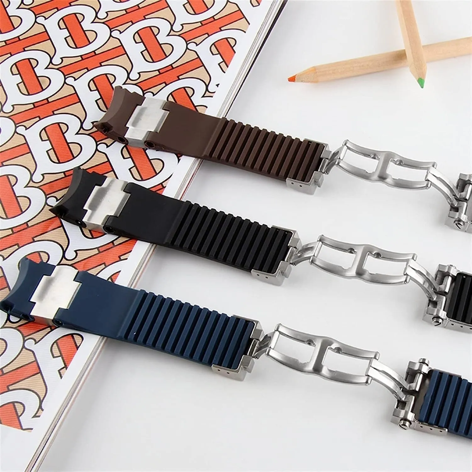 Waterproof Watch Band For Ulysse Nardin Rubber Watch strap Wrist Bracelets Replacement Watch Accessories