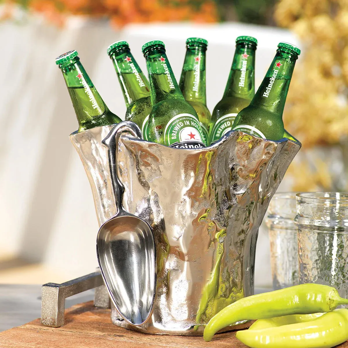 Waves Aluminum Ice Bucket