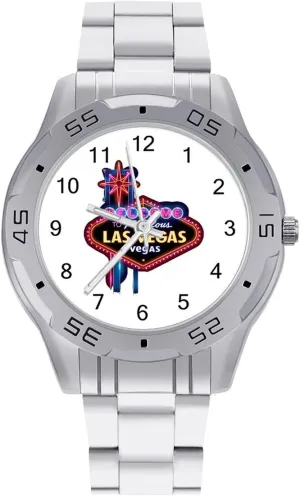 Welcome to Fabulous Las Vegas Simple Stainless Steel Band Business Watch Dress Wrist Unique Luxury Work Casual Waterproof Watches