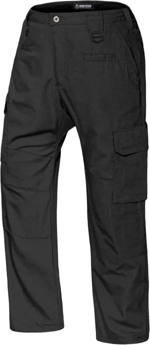 WICKED STOCK Ripstop Men's Operator Cargo Tactical Pants, Elastic Waist, Water Resistant Cargo Pants, Durable, Work Pants Men