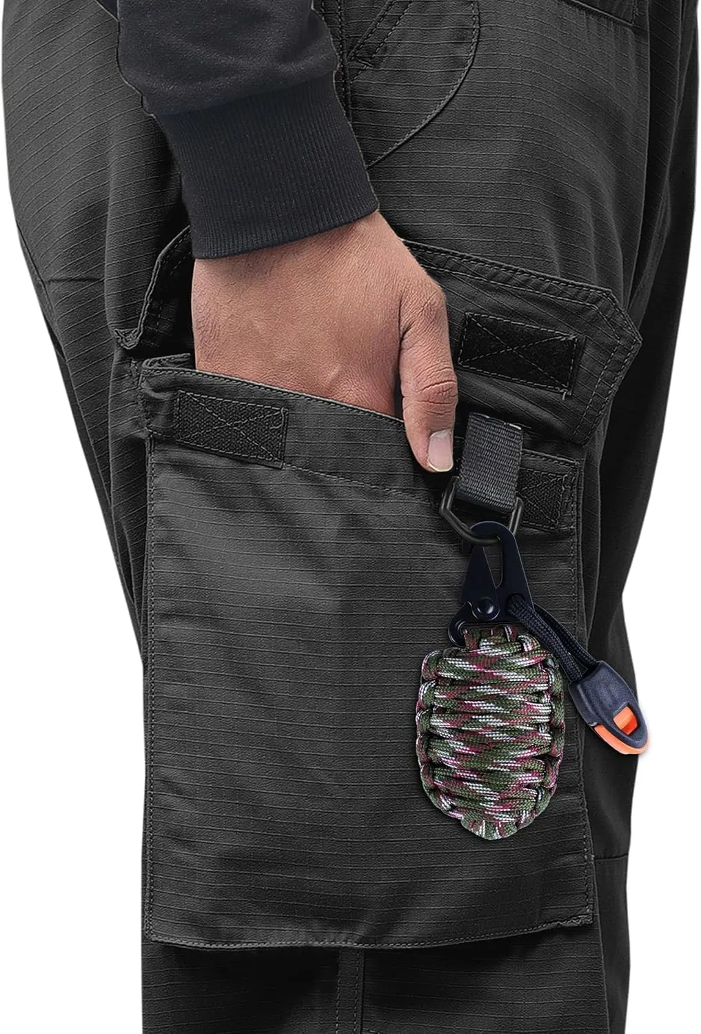 WICKED STOCK Ripstop Men's Operator Cargo Tactical Pants, Elastic Waist, Water Resistant Cargo Pants, Durable, Work Pants Men
