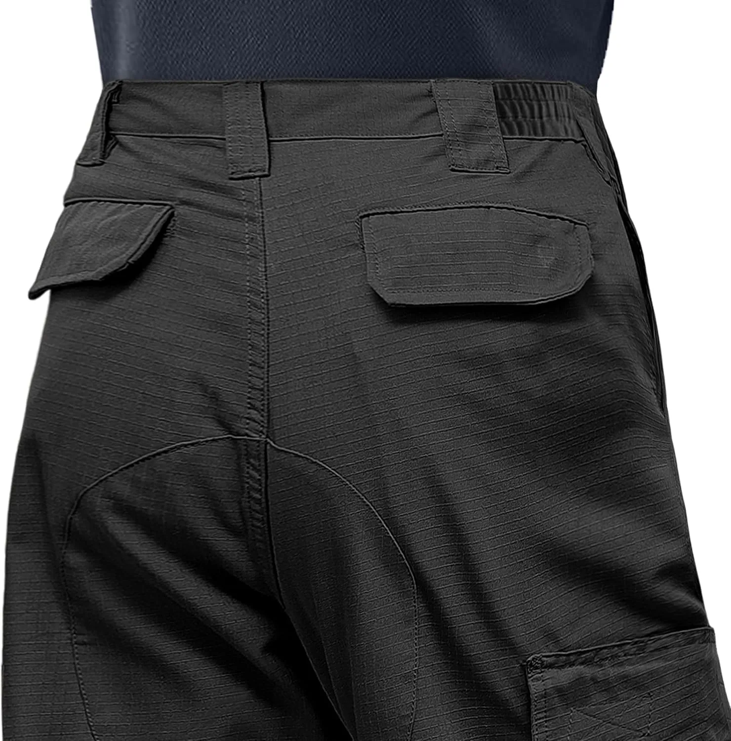 WICKED STOCK Ripstop Men's Operator Cargo Tactical Pants, Elastic Waist, Water Resistant Cargo Pants, Durable, Work Pants Men