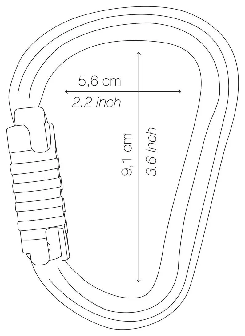 William Triact-lock - grey, HMS carabiner