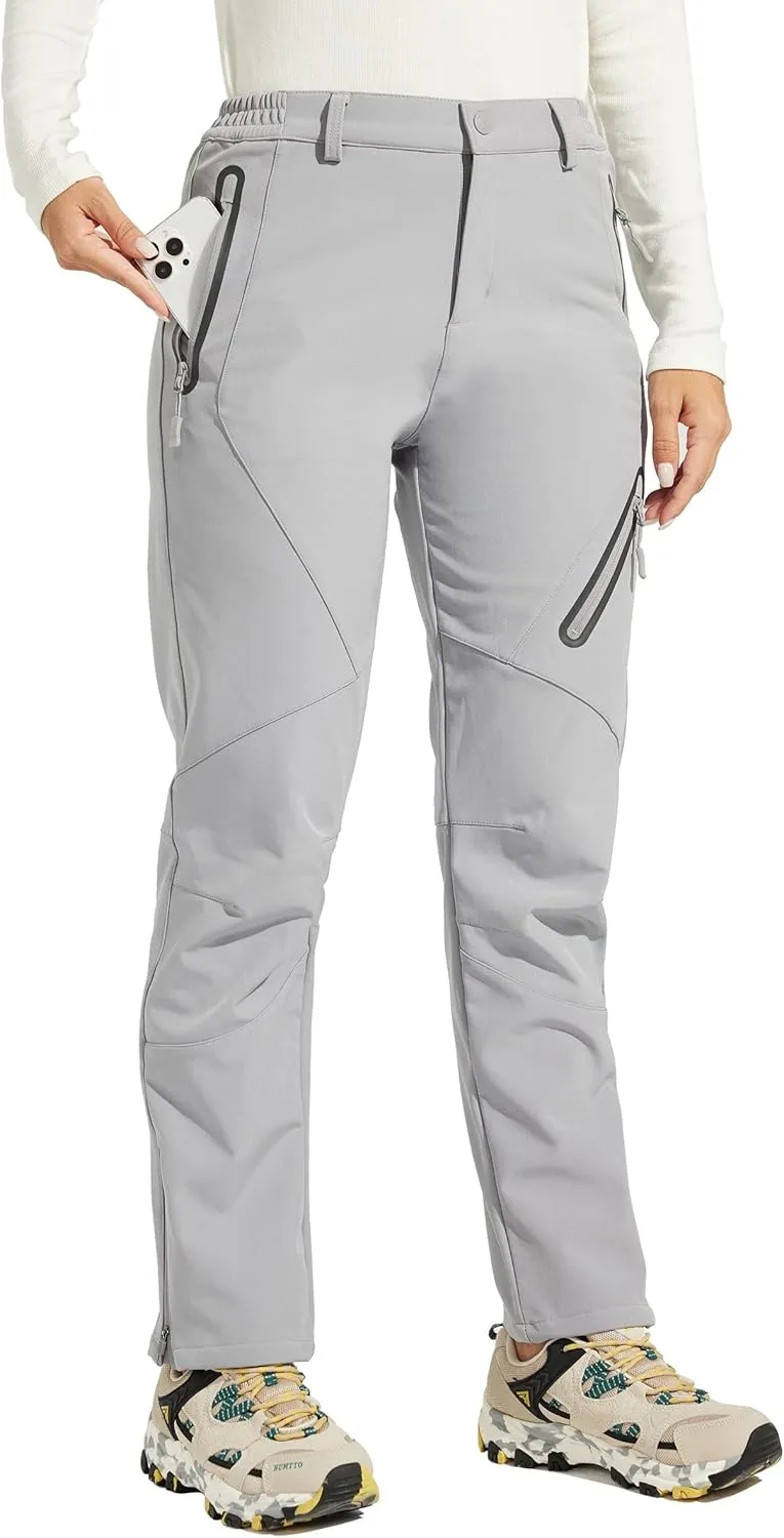 Willit Women's Winter Hiking Pants Waterproof Warm Snow Pants Outdoor Pants Insulated Cold Weather