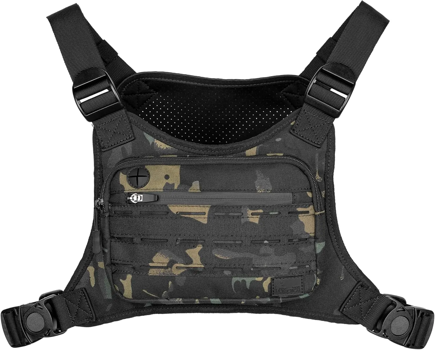 WOLF TACTICAL Chest Pack Running Chest Bag for Men Chest Holster Running Vest Chest Rig Fanny Pack Running Bag