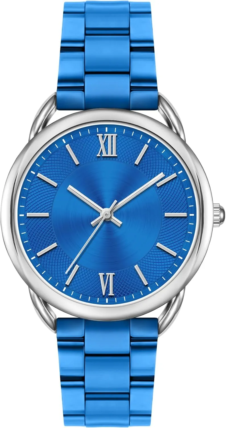 Women Watch Metal Bracelet Watch Roman Number Easy to Read Watch Waterproof Watch