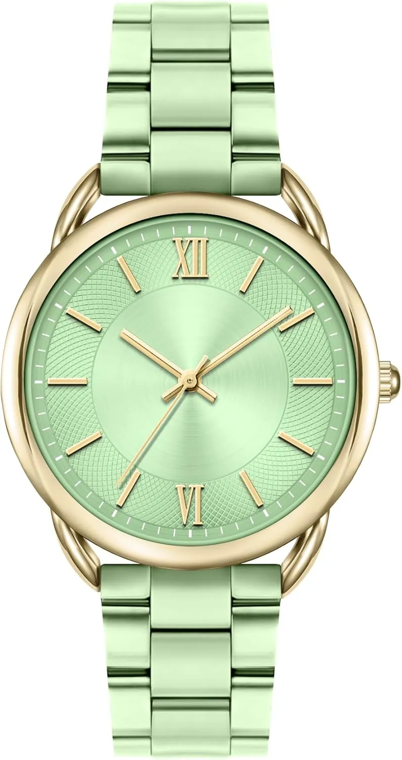 Women Watch Metal Bracelet Watch Roman Number Easy to Read Watch Waterproof Watch