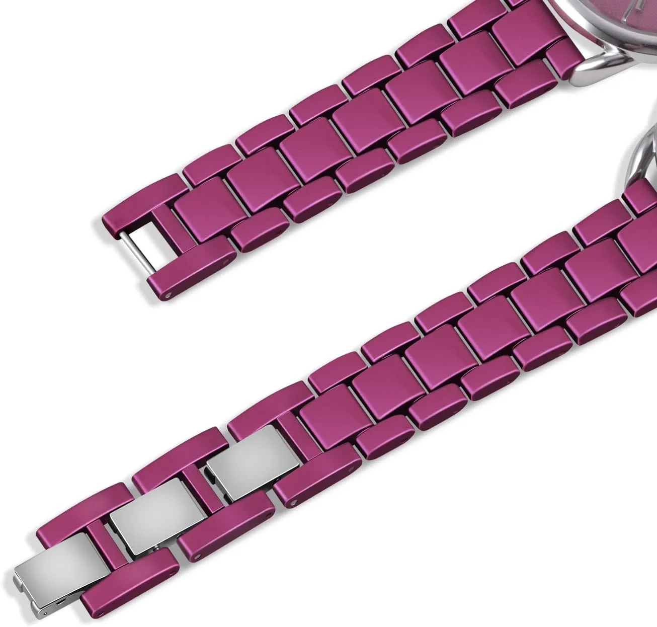 Women Watch Metal Bracelet Watch Roman Number Easy to Read Watch Waterproof Watch