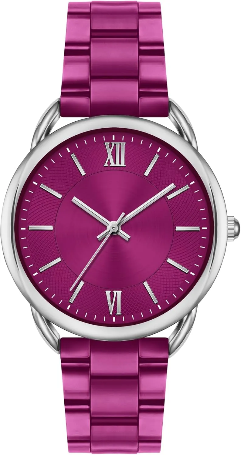 Women Watch Metal Bracelet Watch Roman Number Easy to Read Watch Waterproof Watch