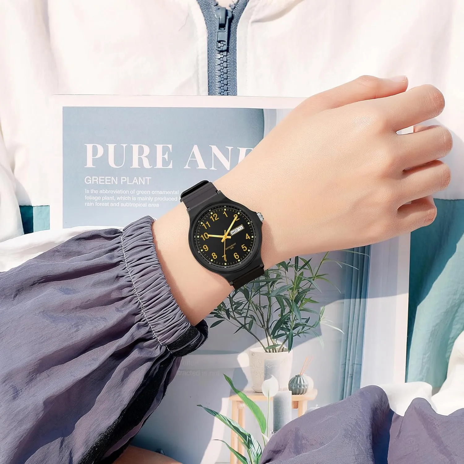 Women's Watch Waterproof Ladies Watches Sport Wrist Watch Nurse Analog Simple Minimalist Casual Watch Dress Wristwatch with Day Date White Black Pink Gold Green Purple